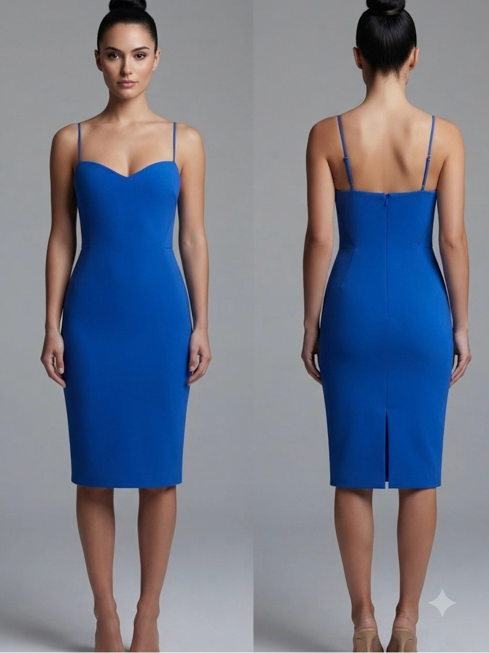 Guess by Marciano Electric Blue Spaghetti-Strap Midi Dress